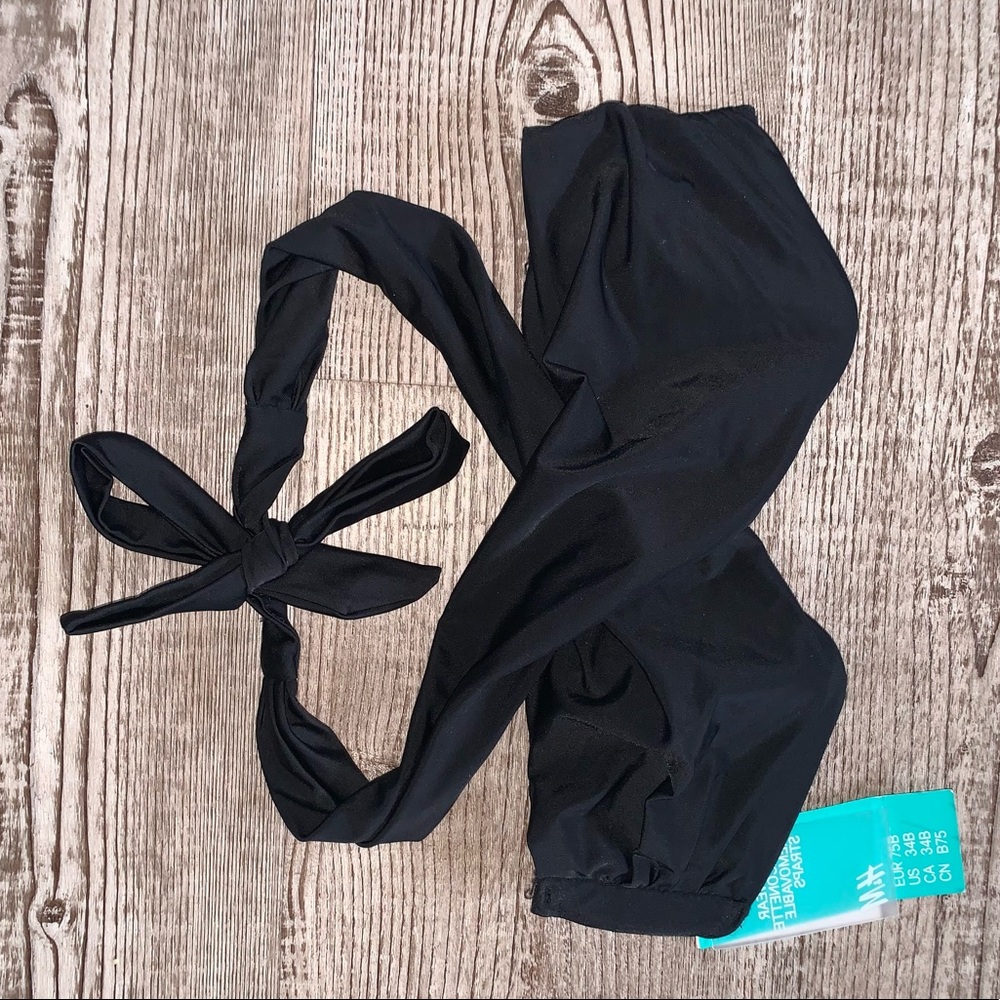 H&M 34B black multi-way bathing suit top